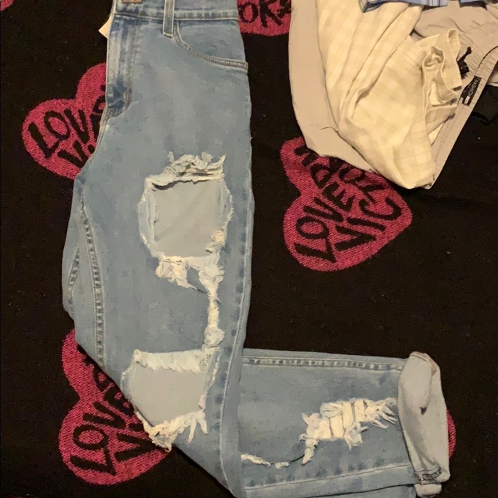 Distressed jeans